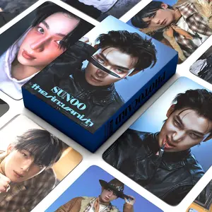 127 Pieces Sunoo Stickers & Photo Cards, 72 Stickers 55 Photo Cards, Perfect for Room Decor, Ideal Holiday Gift, Photocard Collection