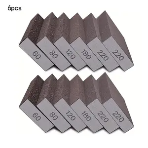 Sanding Sponge 60/80/120/180/220 Grit Coarse Medium Fine Sanding Blocks for Drywall Metal Wood Washable And Reusable Sanding Sponge, Coarse Sponge Sanding Blocks Set