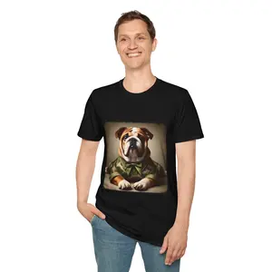 Bulldog Combat Cutie Unisex Dog T-Shirt from Posh Paws Collection for All Seasons
