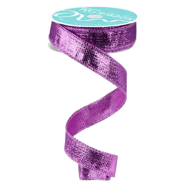 7/8" x 10yd Pink Metallic Ribbon
