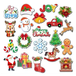 【20/40 pcs Christmas Magnets Gifts】 Christmas Refrigerator Magnet Set, Polystyrene Santa, Snowman & Reindeer Designs, Waterproof, for Fridge, Garage Doors & Vehicles, Holiday Festive Ambiance Enhancer, Personalized Christmas Magnets, Fridge Accessory