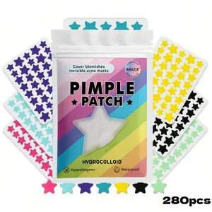 Mild Concealer Protective Patches, Colorful Stars Design, Available in Packs of 280Pieces, Ideal for Skin Care Routine