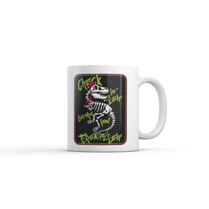 Check Yo Self Before You T Rex Yo Self Mug Funny Sarcastic Dino Graphic Coffee Cup - 11oz Funny Coffee Mugs Ceramic Printed Drinkware Cup