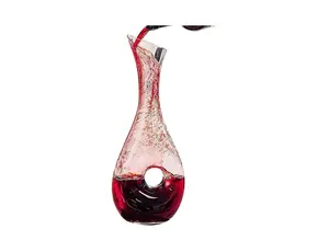 Wine Decanter, 100% Lead-Free Hand Blown Crystal Glass, Red Wine (60oz,1.8liter)