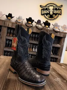 Men's Western Cowboy Boots Square Toe / Bota Vaqueras para Hombre Punta Rodeo Cuadrada