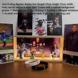 Football gift set Messi C Roneymar Mbappe Harland figure doll collection souvenir gift box ornament for boys, fans around