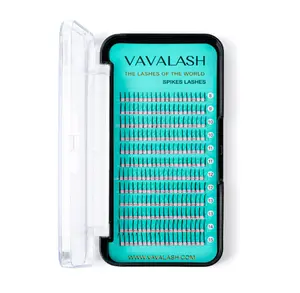 VAVALASH Premade Fan Spikes Lash Extensions 13-20mm Mixed Tray C Curl 0.07mm Matte Black Eyelash Extension Supplies Spikes Fans（D-0.07,13-20mm）