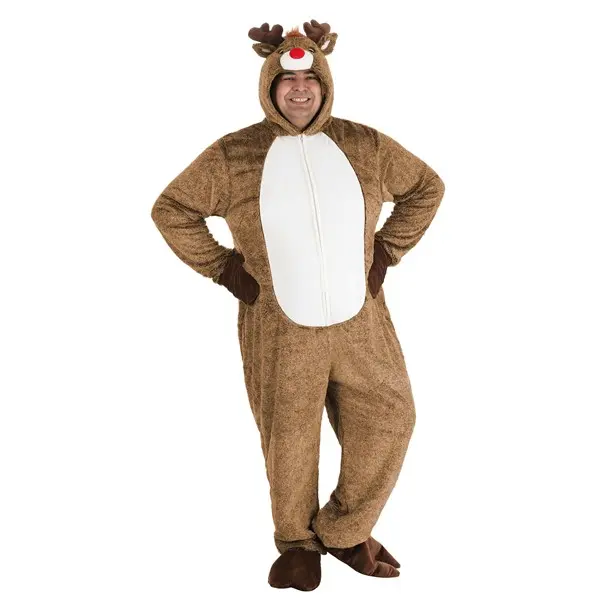 Adult Plus Size Plush Reindeer Costume