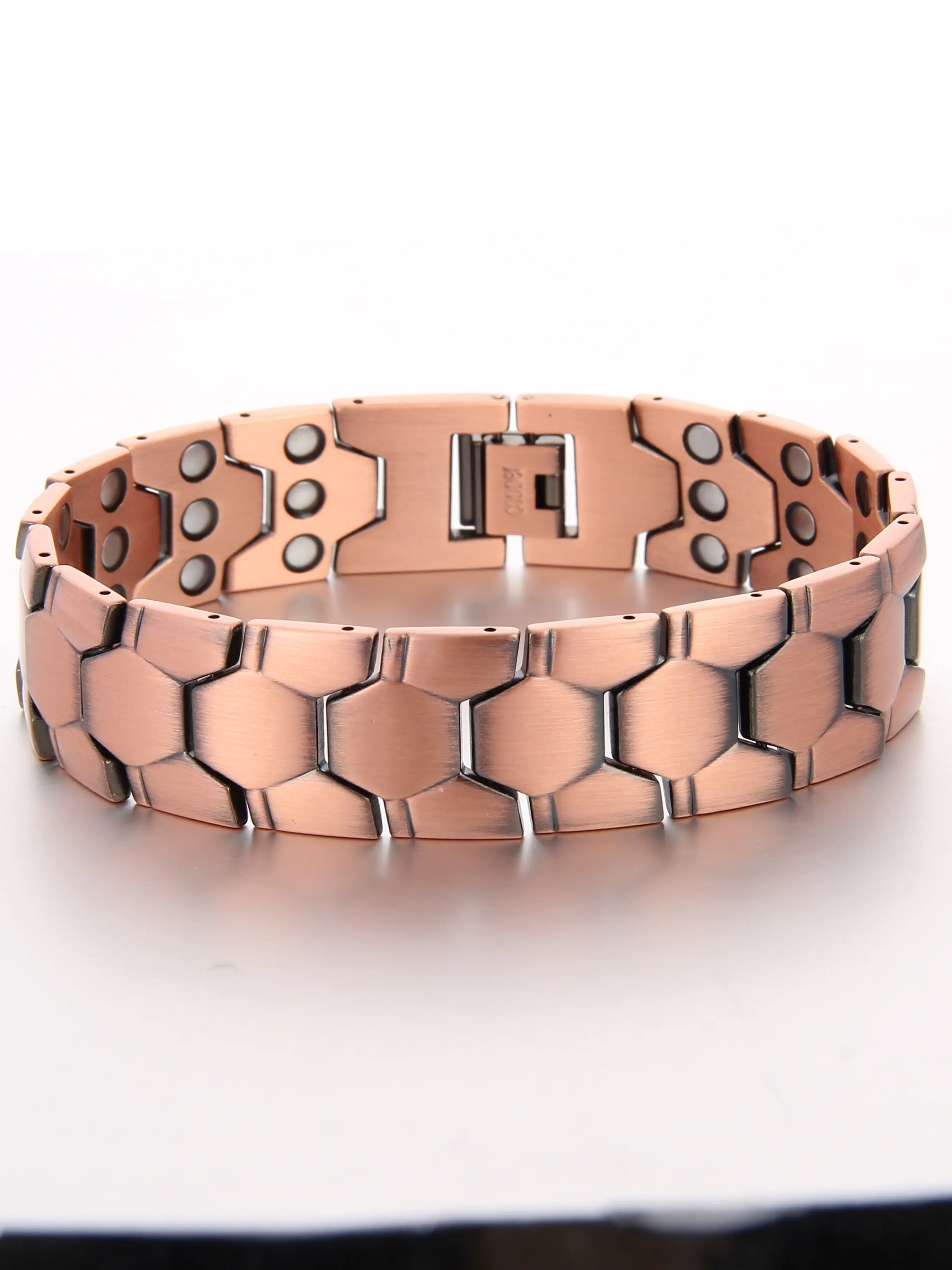 Men's Magnetic Copper Bracelet, Wearable Adjustable Cuff Design, Casual Style Gift, Perfect Holiday Present, All Season Wear