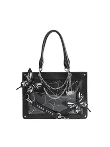 Dark Style Labyrinth Butterfly Tote Women's Fashion Handbag Girls Unique Designer Top Handle Bag Creative Design Bag