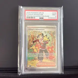 Pokemon Ethan's Adventure 236/182 Sv10 Destined Rivals Holo PSA 9 Mint Condition Special Illustration Rare Card