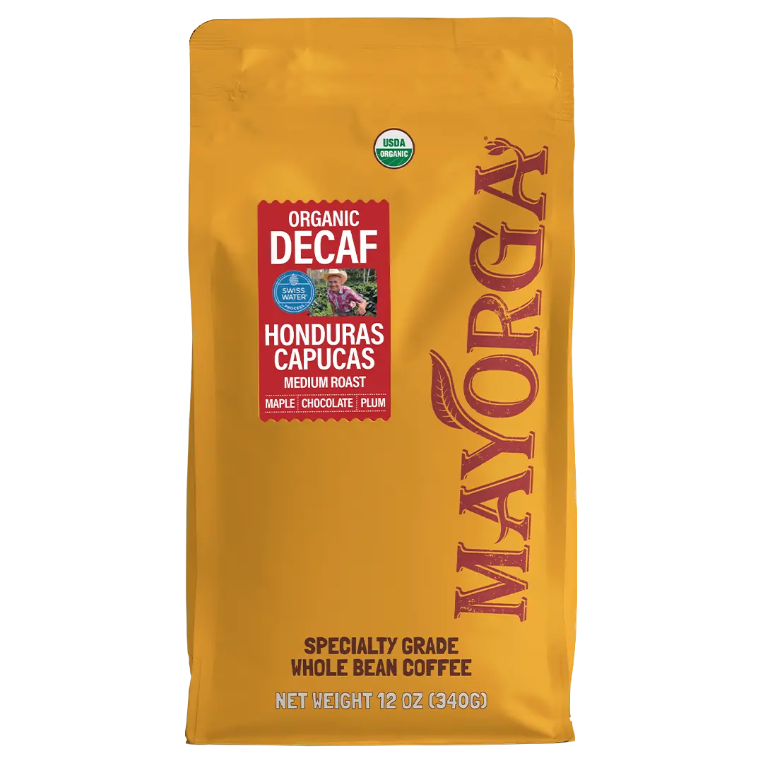 Mayorga Decaf Honduras Capucas, Single-Origin Organic Specialty-Grade Medium Roast Coffee