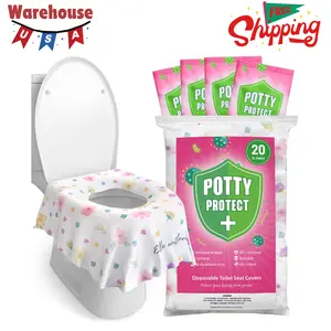 20 Pack Extra Large Disposable Toilet Seat Cover (Floral)