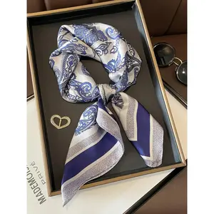 Women's Ditsy Floral Print Square Scarf, Boho Style Bandana for Women, Fashion Accessories for Daily Wear, Trendy All-match & Exquisite Scarf for Birthday Gift