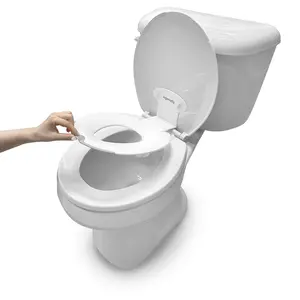 Compact Flip & Sit Potty Training Seat (White) - Easy Setup, Easy Removal, Fits Most Adult Toilet Seats, Bathroom Home Supply Accessory