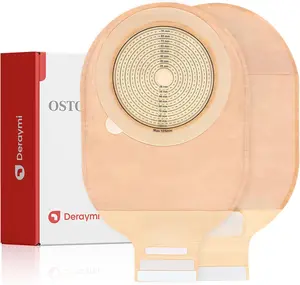 20 PCS Colostomy Bags with Extra Large Skin Barrier, 15mm-105mm Ostomy Supplies, One-Piece Drainable Large Ostomy Bags for Ileostomy Stoma Care, Cut-to-Fit