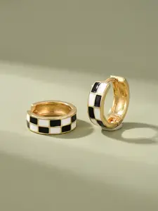 Fashionable Chessboard Hoop Earrings, Versatile Layered Design, Perfect Gift for Her, Ideal for Valentine's Day & Mother's Day, Fashion Jewelry, Trendy Jewelry