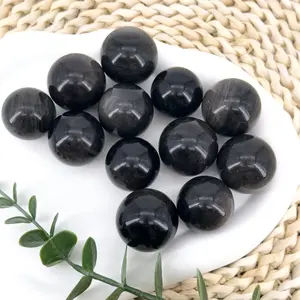 【Star Gate】1 count Natural Silver Obsidian Sphere Crystal, spirit repair, home decoration, crystal gift