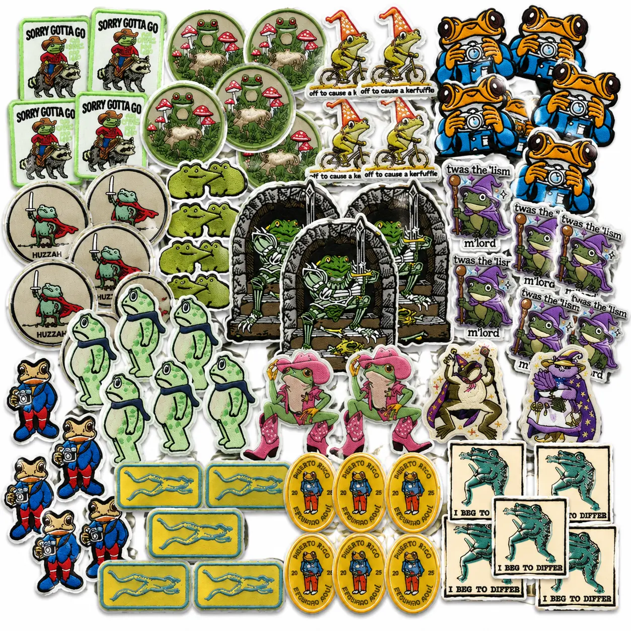 40 Assorted Styles Embroidered Iron-On Patches - Iron-On & Sew-On, Easy to Apply DIY Accessories for Craft Enthusiasts’ DIY Projects, Enhance Accessories Like Clothing & Fabric Crafts Supplies Including Stylish Frog Patches, Embroidery