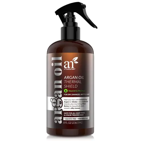 Artnaturals Thermal Hair Protector Spray - Heat Protectant Spray against Flat Iron Heat - Argan Oil Preventing Damage, Breakage and Split Ends - Sulfate Free