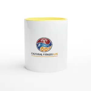 White 11oz Ceramic Mug with Color Inside