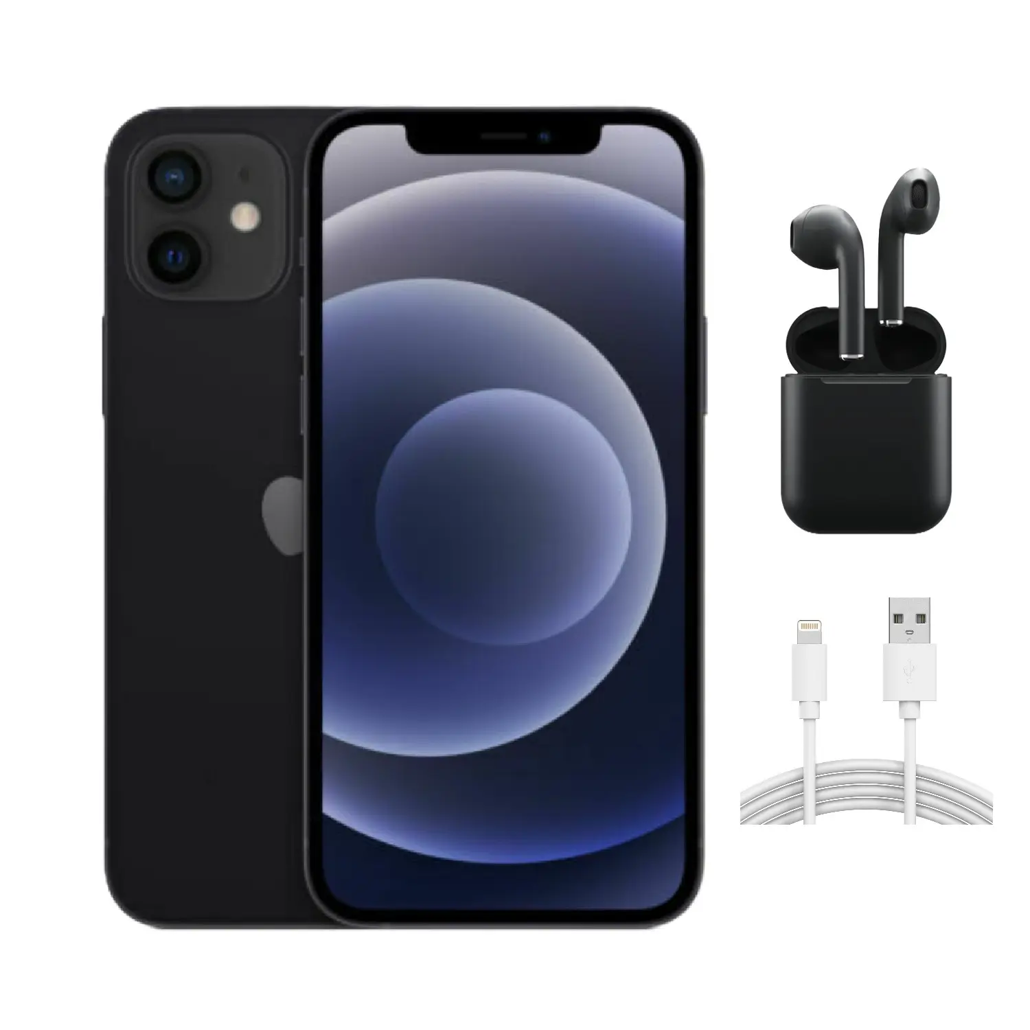 Refurbished iPhone 12 Mini (Unlocked)-Excellent Condition with Wireless Earbuds & 1 Year Warranty A2176