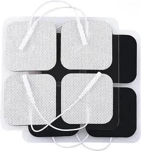 Unit Electrode Pads, 40PCS 2"x2" TENS Unit Pads for EMS Muscle Stimulator Electrotherapy, Self-Adhesive TENS Pads Replacement, Reusable and Latex-Free