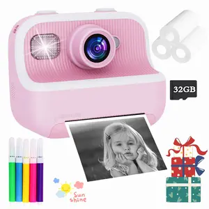 Instant Print Portable Digital Camera Toy for Kids, 2.4 Inch Screen, 32GB Memory, Educational Photography Gift for Ages 3-12, Perfect for Birthdays & Holidays