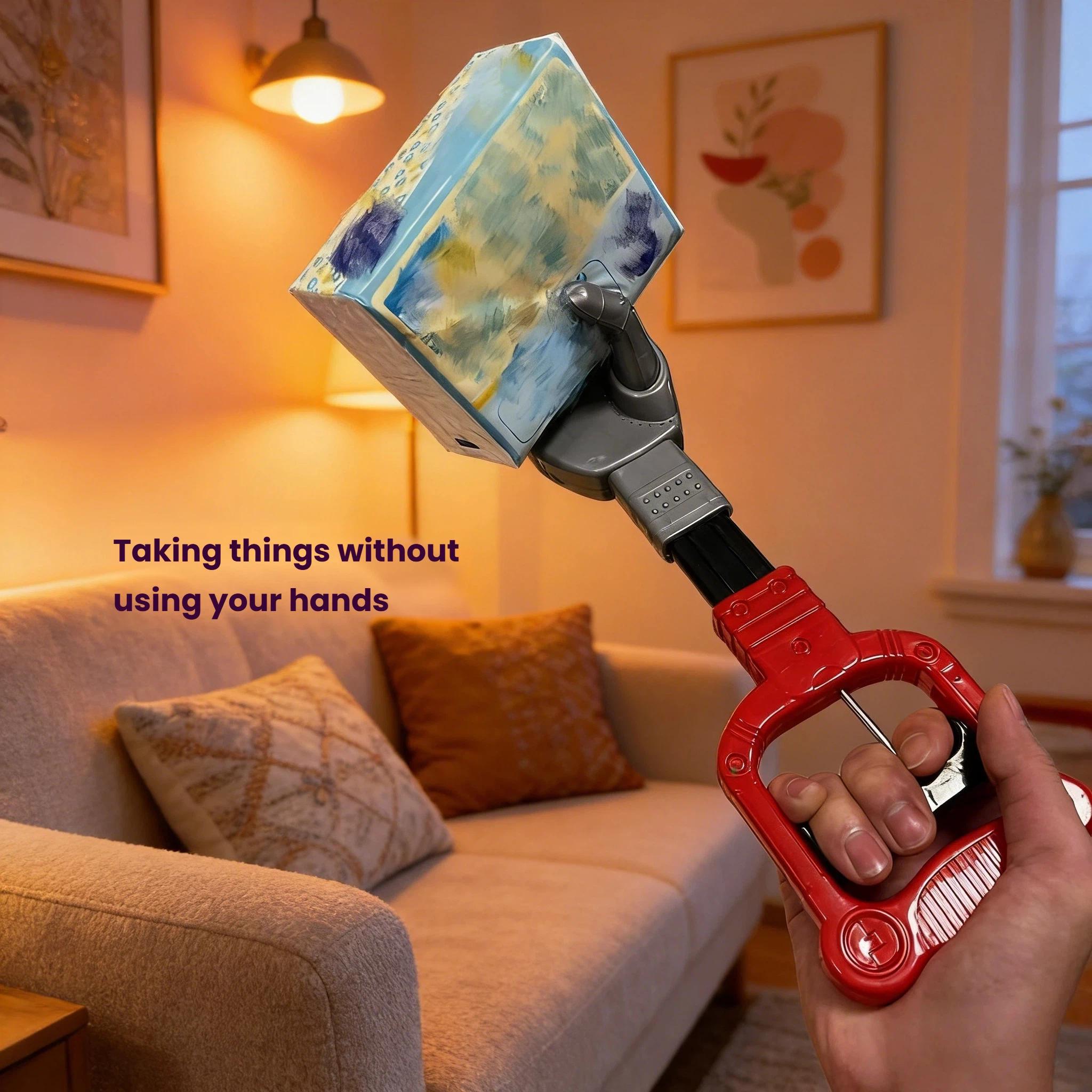 Novelty Retractable Claw Toy, Creative Prank Grabber with Soft Clip, Fun Handheld Pickup Toy, Playful Trick Toy for Kids