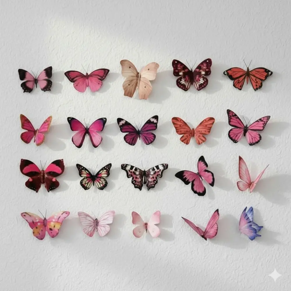 Waterproof Butterfly Garden Vinyl Sticker Pack | Oilproof Fade-Resistant Print | Mini Decals for Cups, Phones, Laptops, and Home Decor | Aesthetic Journal and DIY Craft Supplies | Personalized Gifts