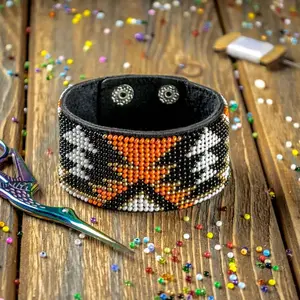 Bead embroidery kit on artificial leather FLBB-099