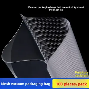 Food Vacuum Sealing Bags 100 Pieces, Net Pattern Thickened Air-Release Food Grade Compression Bag, Seal Storage Pouches, Vacuum Sealer Bag, Vacuum Packing Seal