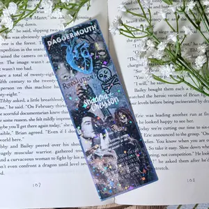 Daggermouth Inspired Dark Dystopian Romance Collage Bookmark