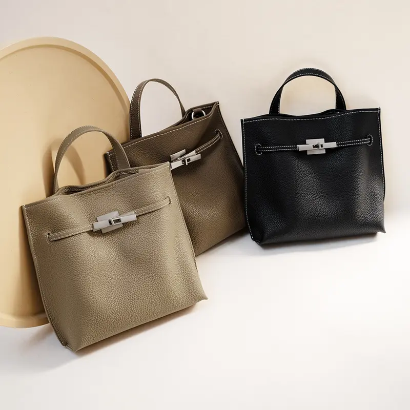 2026 Casual Laid-Back Exquisite Shoulder Bag with Top Handle, Adjustable Crossbody Strap & Letter Pouch Women's Tote