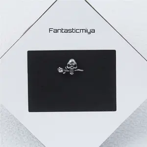 Punk Gothic Skull with Rose Stud Earring – Vintage Titanium Flat Back, Earlobe & Helix Cartilage Earring for Men and Women