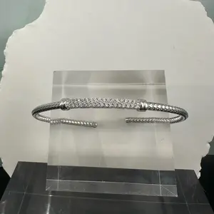 925 Pave-Set Cuff Bracelet