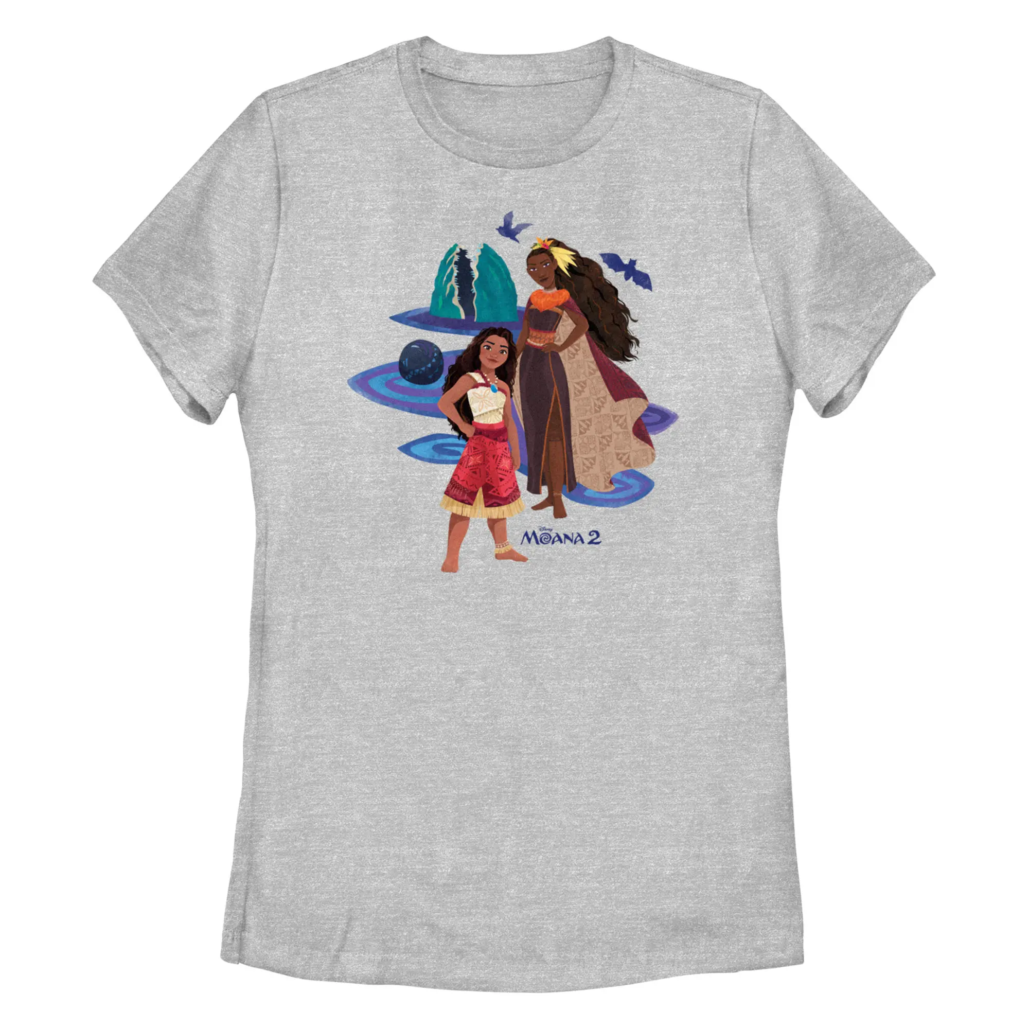 Women's Moana 2 Matangi and Moana Short-Sleeve Casual Fashion Apparel T-Shirt, All-Seasons Womenswear Top