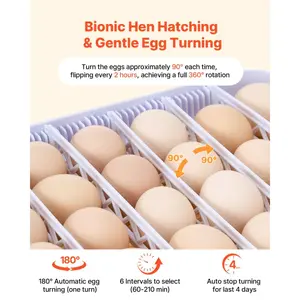 VEVOR 400 Egg Incubator, Poultry Incubator Cabinet with Automatic Eggs Turning, Temperature Humidity Control, Heating Cooling Egg Hatcher, Commercial Incubators for Hatching Chicks Ducks Goose