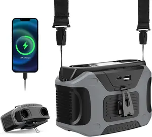 NOVATECX Portable Waist Fan with 5 Speeds, 20000mAh Battery Hands-Free Rechargeable Belt Fan, 16000RPM Strong Airflow, Dual-Sided Clip On Wearable Fans for Camping Travel Jobsite Farms Fishing