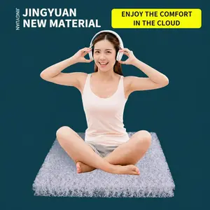 Air fiber cushion mattress, washable and breathable, alternative to latex and sponge filling material, office and student mat.