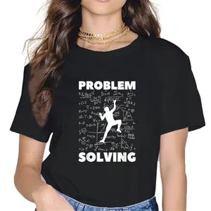 100% Cotton Unisex Problem Solving Climber Gift - Rock Climbing Bouldering Pun T-Shirt