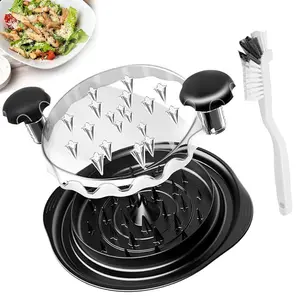 Manual Chicken Shredder, Large Meat Shredder Tool with Cleaning Brush, Visible Shredded Chicken Tool, Ergonomic Handle, Dishwasher Safe, Anti-slip