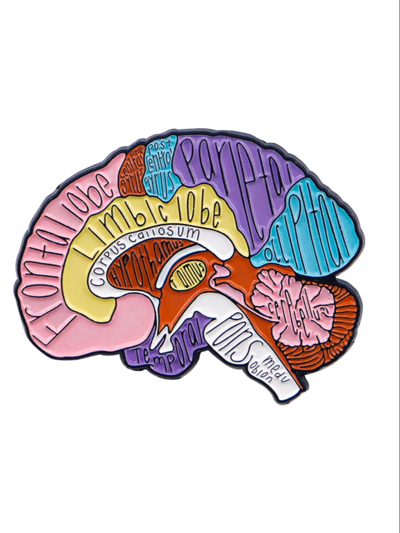 Cute Brain Brooch Pin, Lapel Pins for Doctors Nurses, Body Organs Design Badge, Ideal Birthday Gift, Casual All-Season Clothing Accessory, Durable Metal Pins