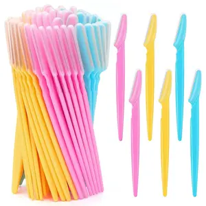 18 Pcs Eyebrow Razors Multicolor Face Razor Multipurpose Facial Razor Dermaplaning Tools for Women Men Eyebrow Trimmers Shaver with Protective Cover, Hair Removal Tools for Face Body Use