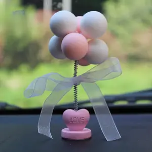 Macaron light-colored shaking head confession balloon creative doll car decoration