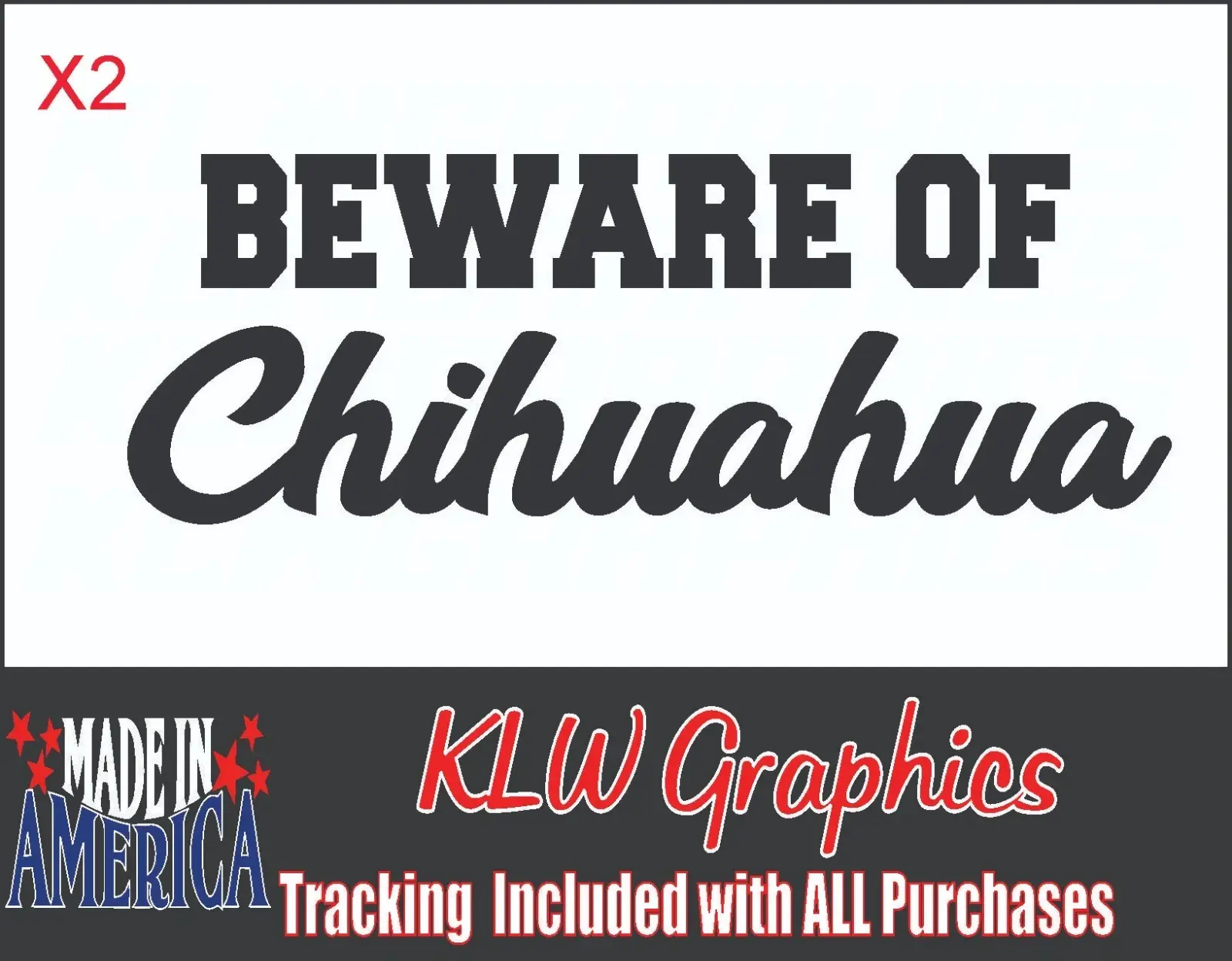 Beware of Chihuahua Decal Sticker Car Truck Pet Family Dog Breed Bowl K9