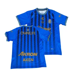 Chivas 25/26 3rd Away Soccer Jersey | Liga MX Football Shirt, Blue Match Day Fan Kit Unisex