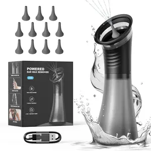 Professional Electric Ear Cleaner, Advanced Earwax Removal Device, Ear Cleaning Tool, Smart LED Display, 3 Pressure Modes, Ipx7 Waterproof, 11 Tip Kit