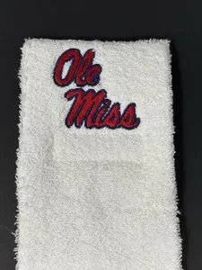 Ole Miss Rebels College Football QB Game Towel White Cotton New