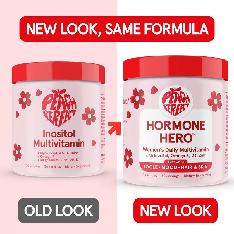 Peach Perfect Inositol Multivitamin - Peach Perfect Myo-Inositol, D-Chiro Inositol, Omega 3 Fitness Healthcare